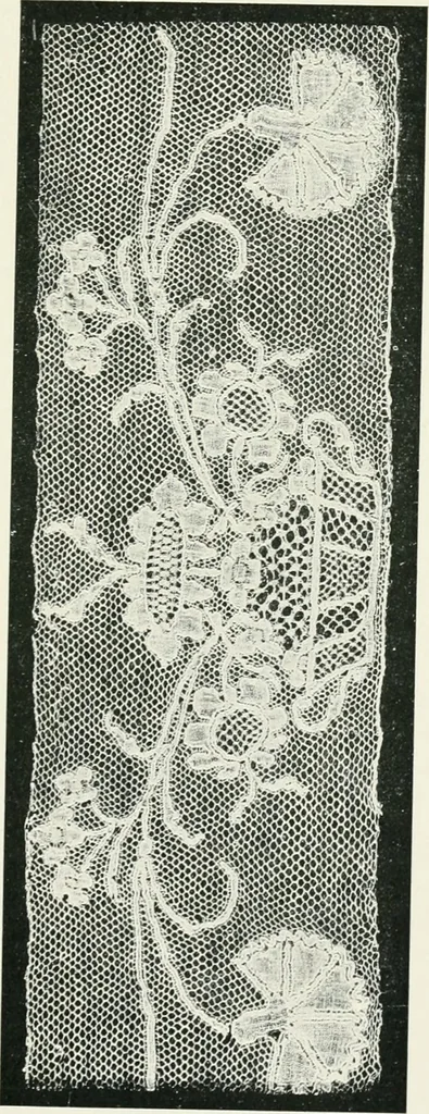 An illustration from Point and pillow lace : a short account of various kinds ancient and modern, and how to recognize them, 1899, leaf 180