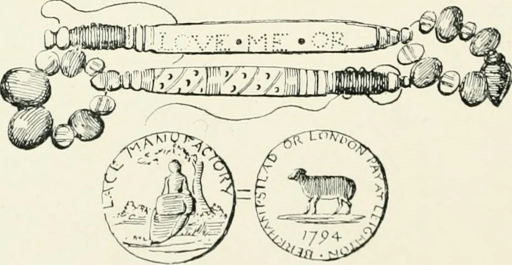 An illustration from Point and pillow lace : a short account of various kinds ancient and modern, and how to recognize them, 1899, leaf 211