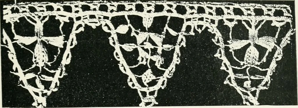 An illustration from Point and pillow lace : a short account of various kinds ancient and modern, and how to recognize them, 1899, leaf 52