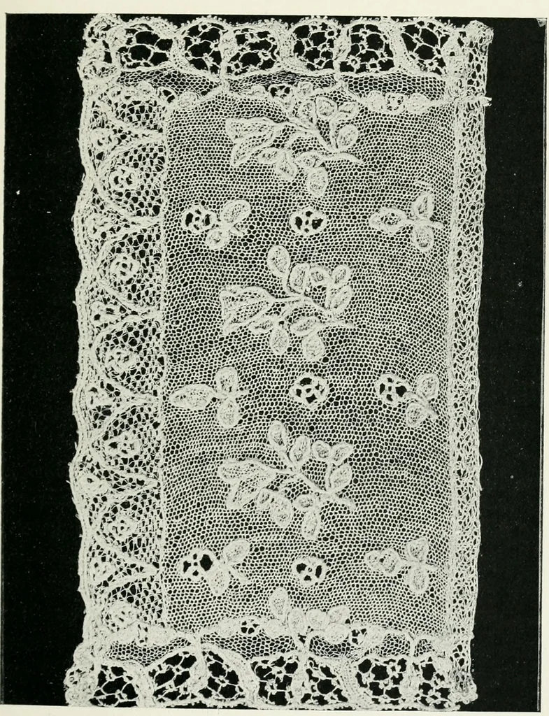 An illustration from Point and pillow lace : a short account of various kinds ancient and modern, and how to recognize them, 1899, leaf 78