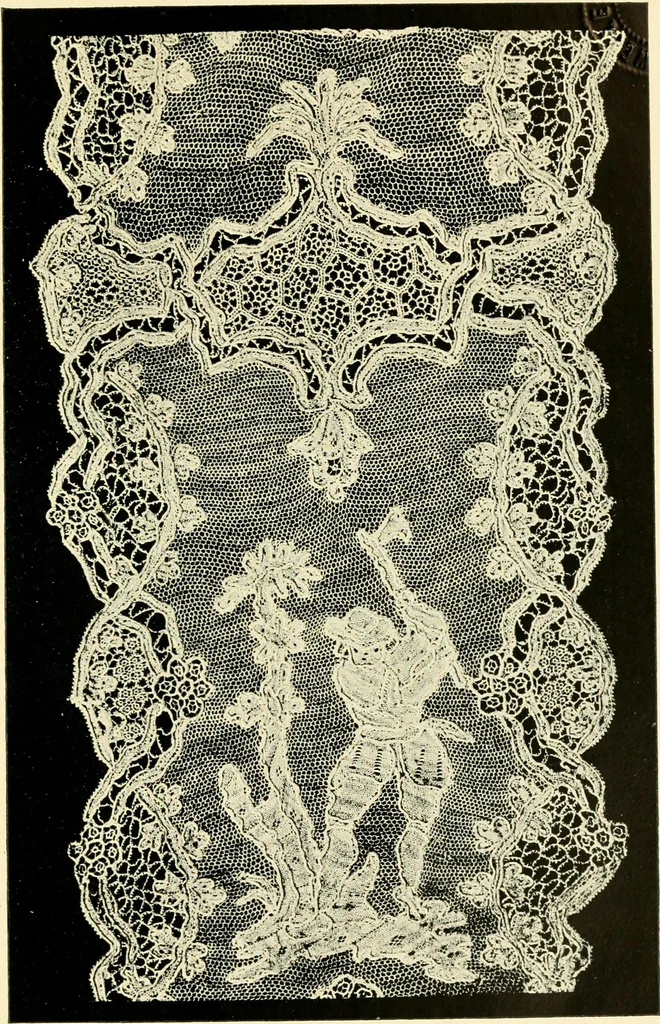 An illustration from Point and pillow lace; a short account of various kinds, ancient and modern, and how to recognise them, 1905, leaf 124