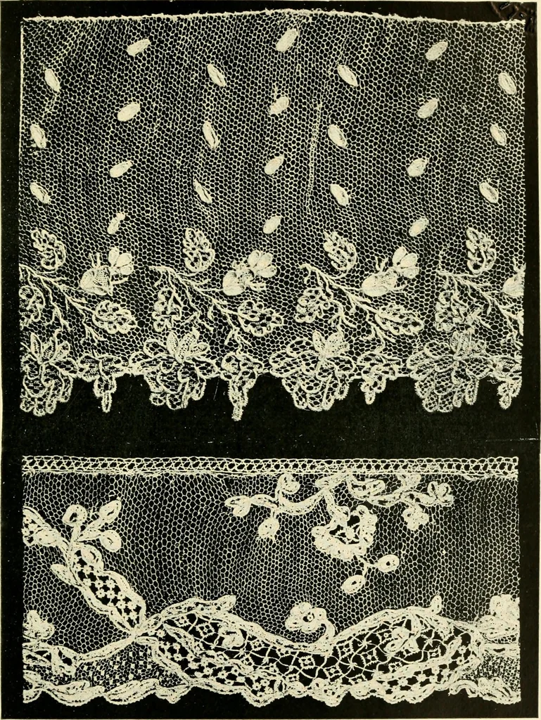 An illustration from Point and pillow lace; a short account of various kinds, ancient and modern, and how to recognise them, 1905, leaf 130