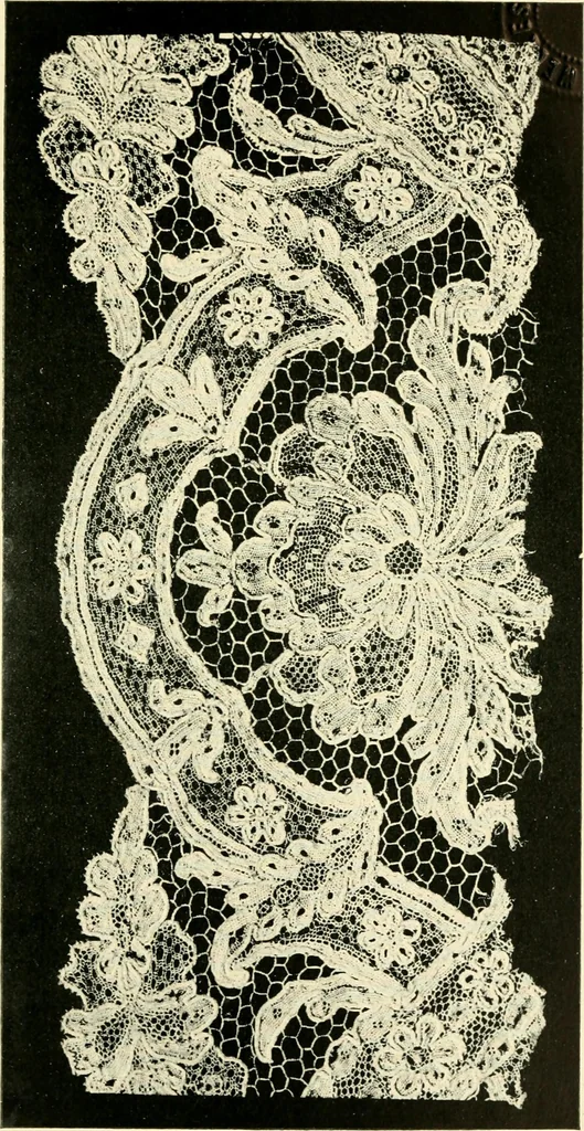 An illustration from Point and pillow lace; a short account of various kinds, ancient and modern, and how to recognise them, 1905, leaf 134