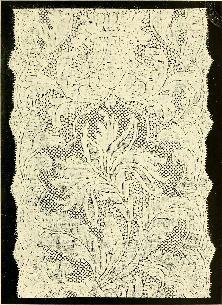 An illustration from Point and pillow lace; a short account of various kinds, ancient and modern, and how to recognise them, 1905, leaf 140
