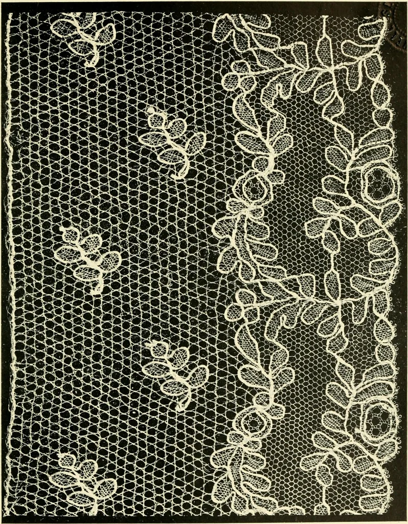 An illustration from Point and pillow lace; a short account of various kinds, ancient and modern, and how to recognise them, 1905, leaf 146