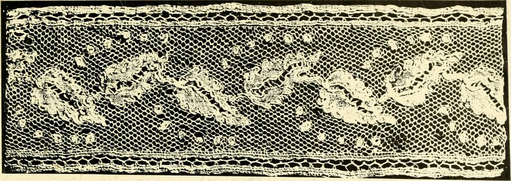 An illustration from Point and pillow lace; a short account of various kinds, ancient and modern, and how to recognise them, 1905, leaf 152