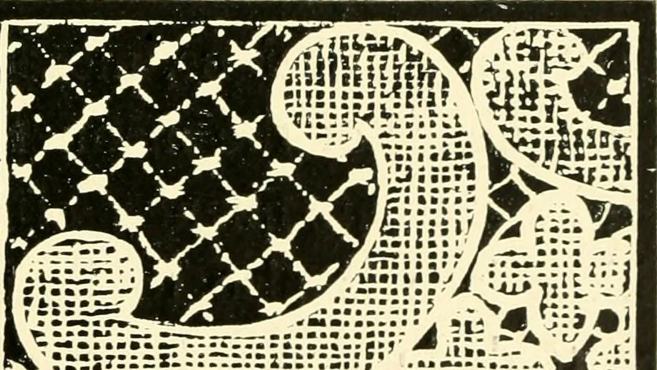 An illustration from Point and pillow lace; a short account of various kinds, ancient and modern, and how to recognise them, 1905, leaf 158