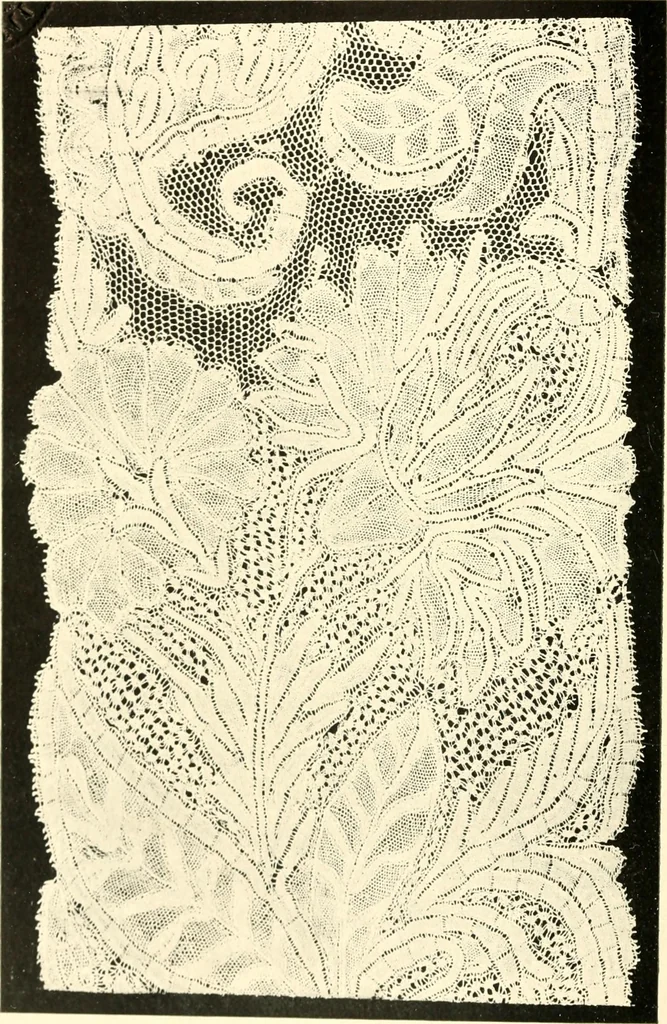 An illustration from Point and pillow lace; a short account of various kinds, ancient and modern, and how to recognise them, 1905, leaf 161