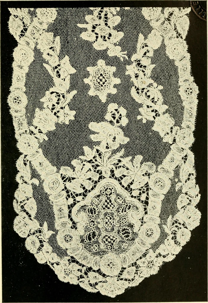 An illustration from Point and pillow lace; a short account of various kinds, ancient and modern, and how to recognise them, 1905, leaf 164