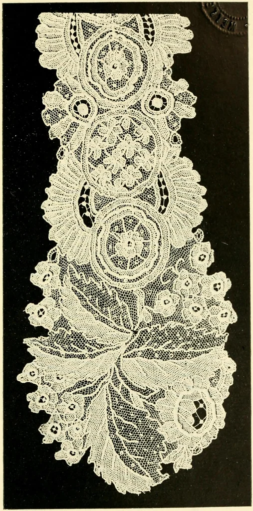 An illustration from Point and pillow lace; a short account of various kinds, ancient and modern, and how to recognise them, 1905, leaf 176