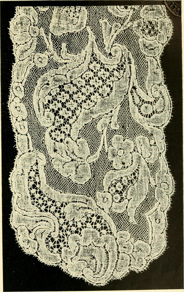 An illustration from Point and pillow lace; a short account of various kinds, ancient and modern, and how to recognise them, 1905, leaf 180