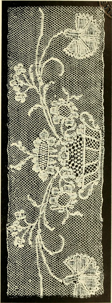 An illustration from Point and pillow lace; a short account of various kinds, ancient and modern, and how to recognise them, 1905, leaf 190
