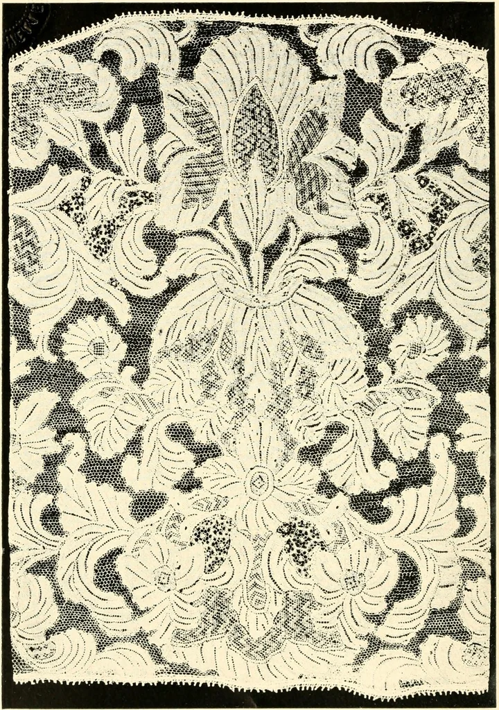 An illustration from Point and pillow lace; a short account of various kinds, ancient and modern, and how to recognise them, 1905, leaf 81