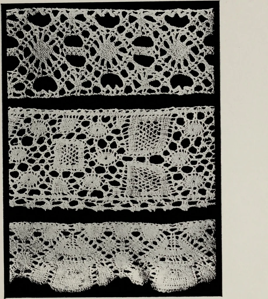 An illustration from Point and pillow lace; a short account of various kinds, ancient and modern, and how to recognise them, 1905, leaf 112