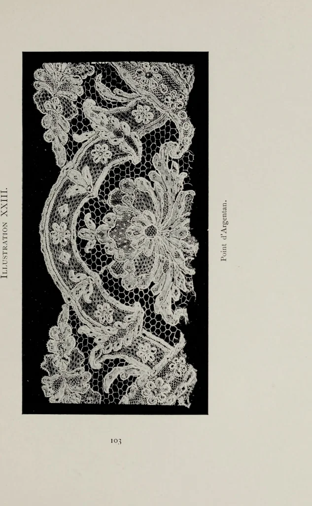 An illustration from Point and pillow lace; a short account of various kinds, ancient and modern, and how to recognise them, 1905, leaf 132
