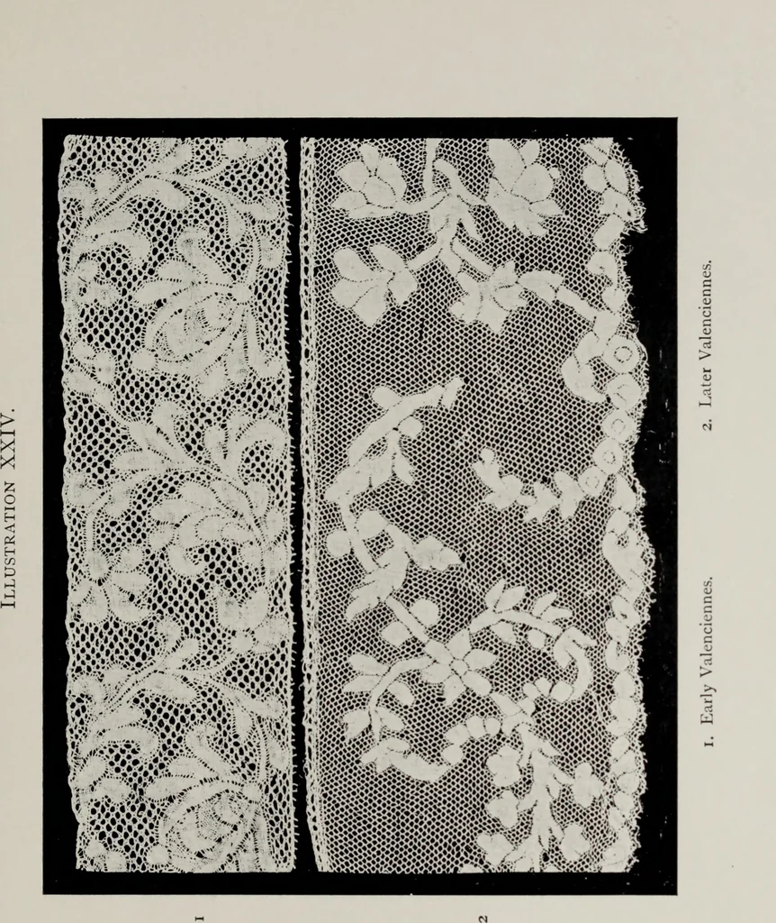 An illustration from Point and pillow lace; a short account of various kinds, ancient and modern, and how to recognise them, 1905, leaf 136