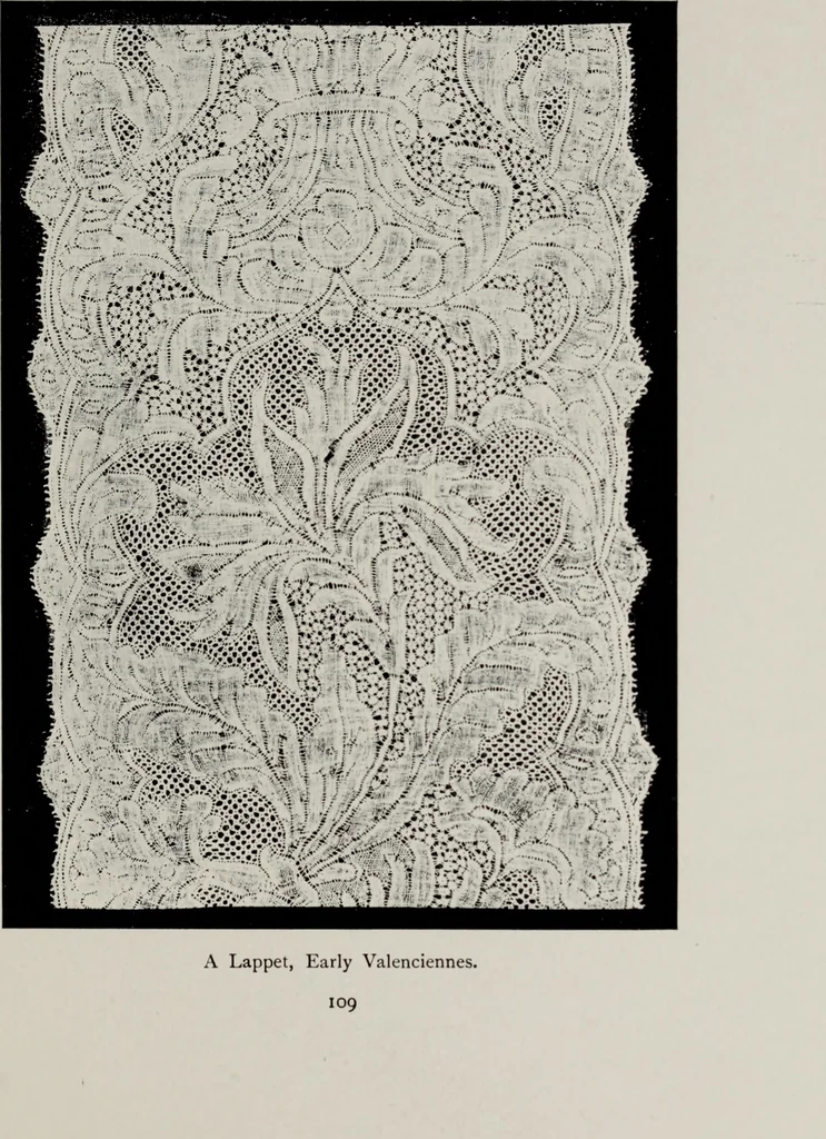 An illustration from Point and pillow lace; a short account of various kinds, ancient and modern, and how to recognise them, 1905, leaf 138