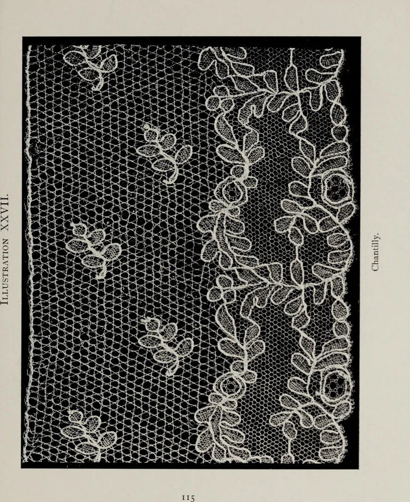 An illustration from Point and pillow lace; a short account of various kinds, ancient and modern, and how to recognise them, 1905, leaf 144