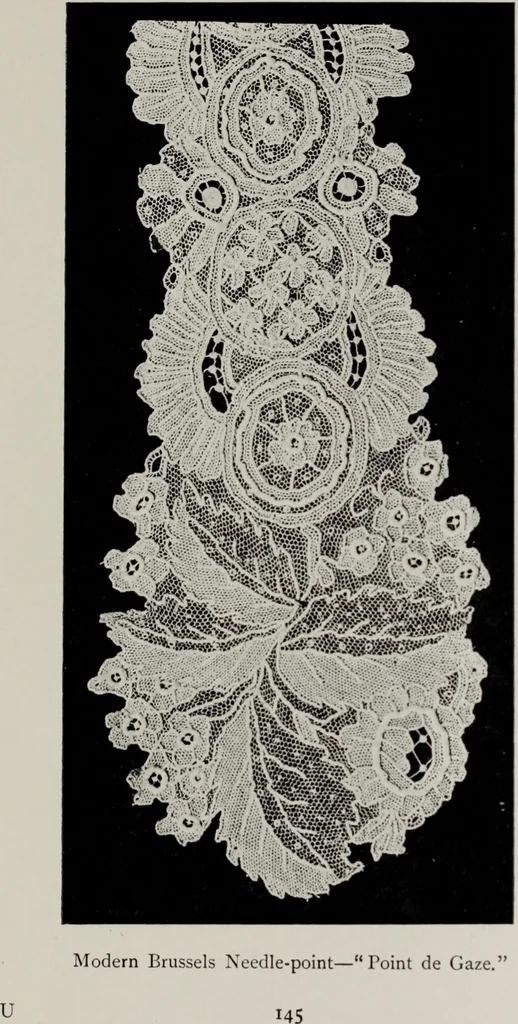 An illustration from Point and pillow lace; a short account of various kinds, ancient and modern, and how to recognise them, 1905, leaf 174