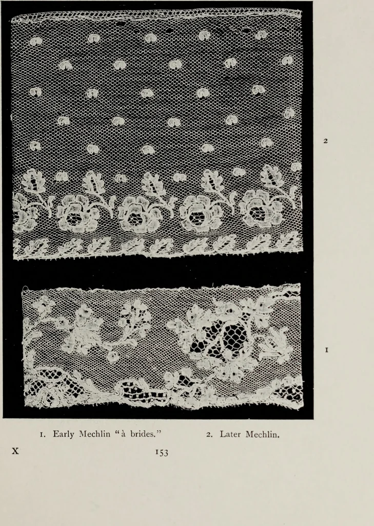 An illustration from Point and pillow lace; a short account of various kinds, ancient and modern, and how to recognise them, 1905, leaf 182