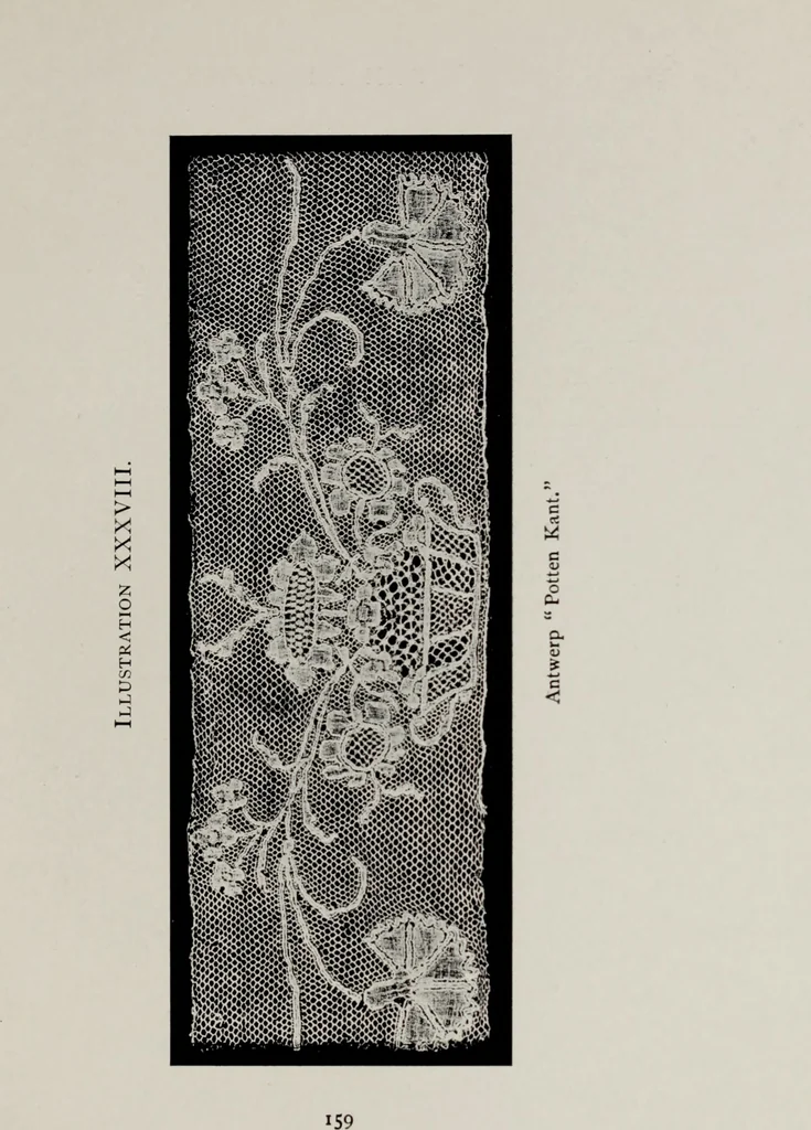 An illustration from Point and pillow lace; a short account of various kinds, ancient and modern, and how to recognise them, 1905, leaf 188