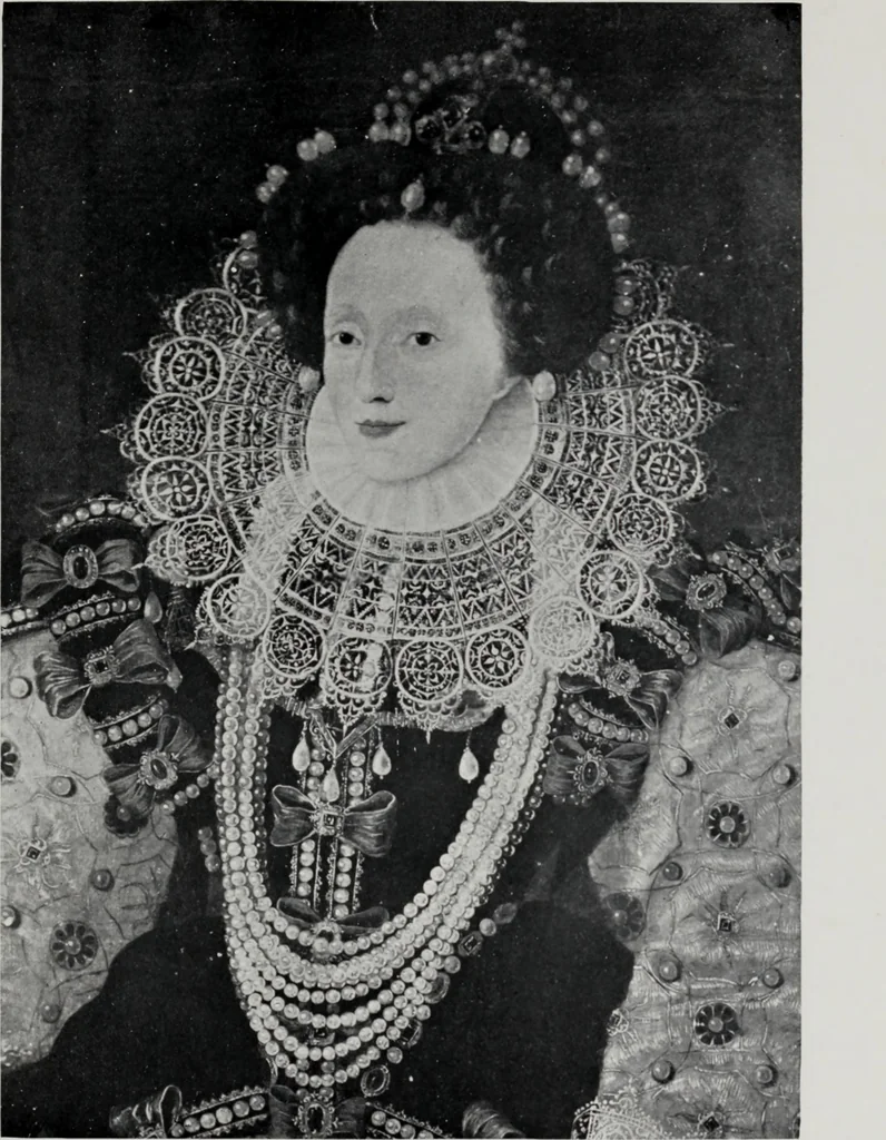 An illustration from Point and pillow lace; a short account of various kinds, ancient and modern, and how to recognise them, 1905, leaf 54
