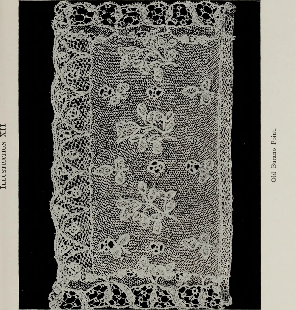 An illustration from Point and pillow lace; a short account of various kinds, ancient and modern, and how to recognise them, 1905, leaf 82