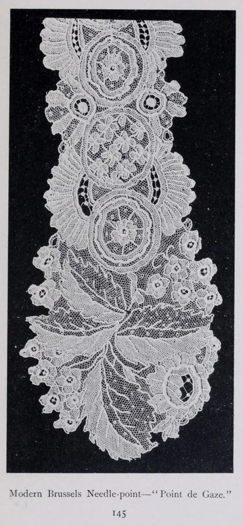 An illustration from Point and pillow lace : a short account of various kinds ancient and modern, and how to recognize them, 1899, leaf 169