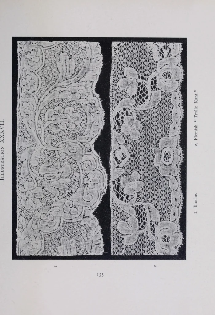 An illustration from Point and pillow lace : a short account of various kinds ancient and modern, and how to recognize them, 1899, leaf 179