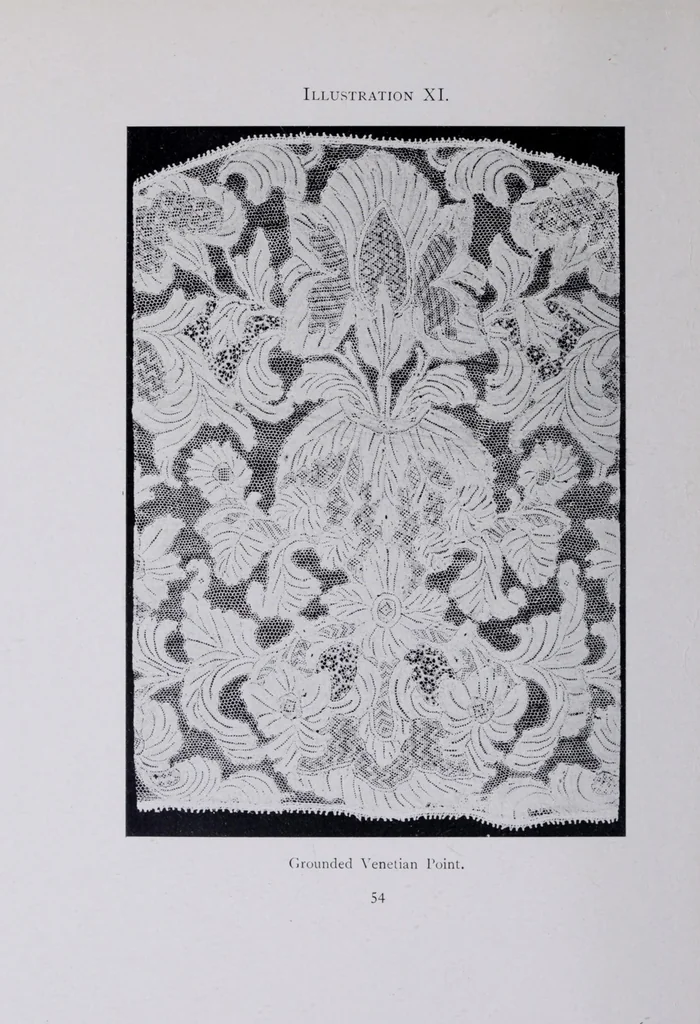An illustration from Point and pillow lace : a short account of various kinds ancient and modern, and how to recognize them, 1899, leaf 78