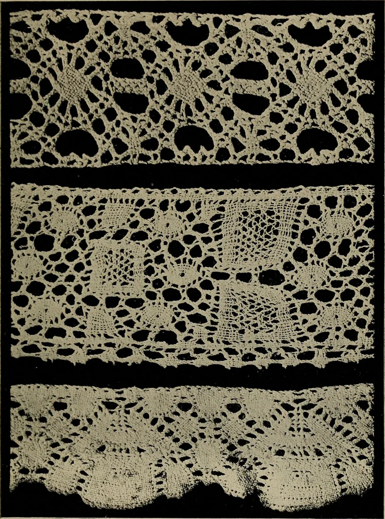 An illustration from Point and pillow lace; a short account of various kinds ancient and modern, and how to recognize them, 1905, leaf 106