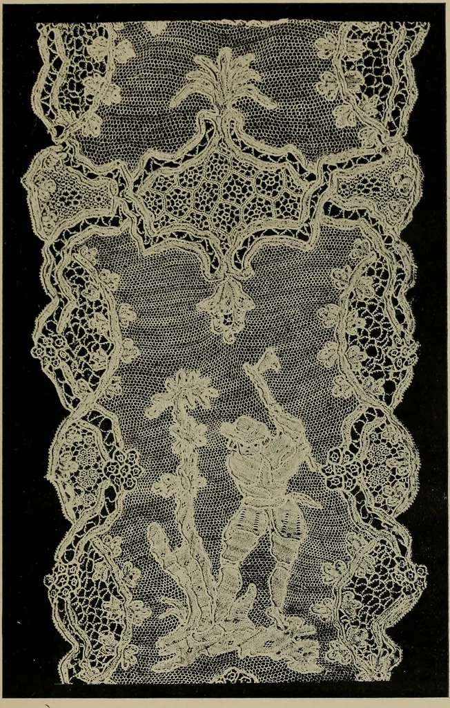 An illustration from Point and pillow lace; a short account of various kinds ancient and modern, and how to recognize them, 1905, leaf 114