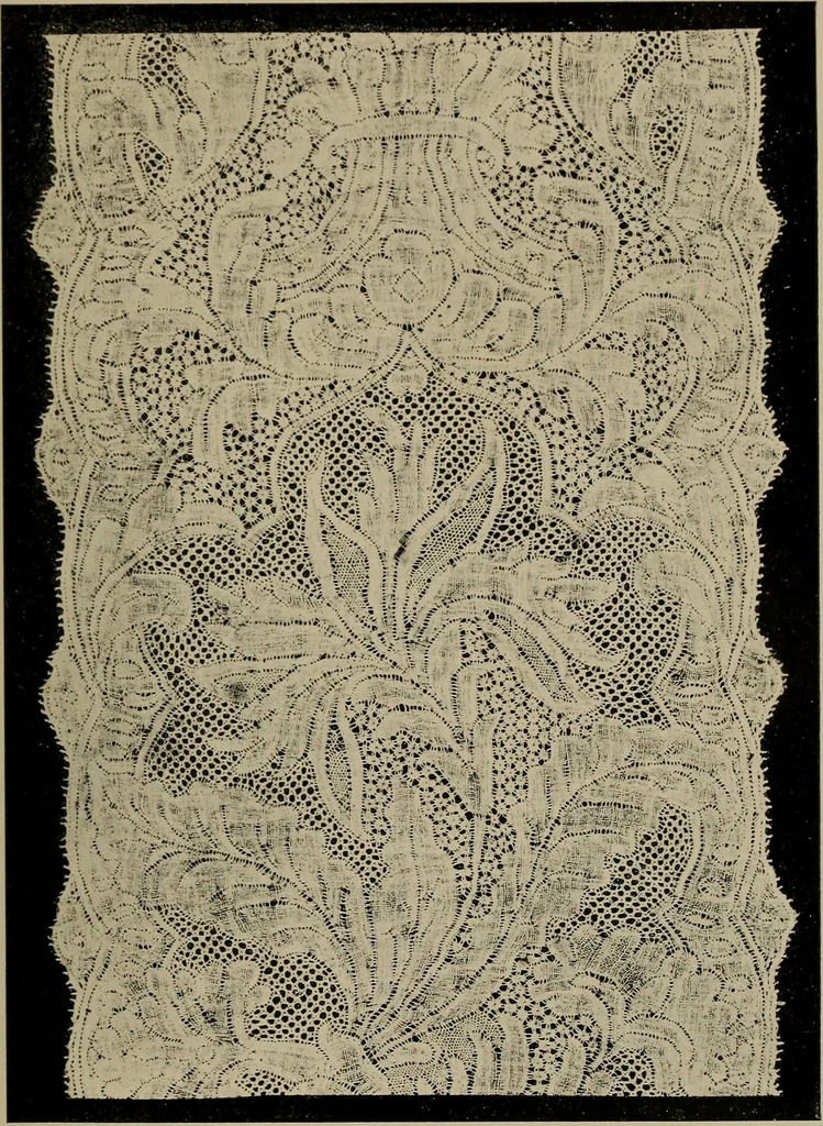 An illustration from Point and pillow lace; a short account of various kinds ancient and modern, and how to recognize them, 1905, leaf 130
