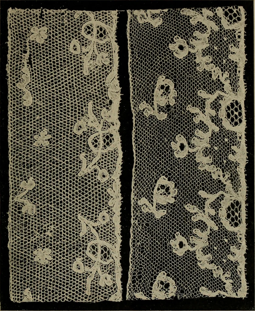 An illustration from Point and pillow lace; a short account of various kinds ancient and modern, and how to recognize them, 1905, leaf 132