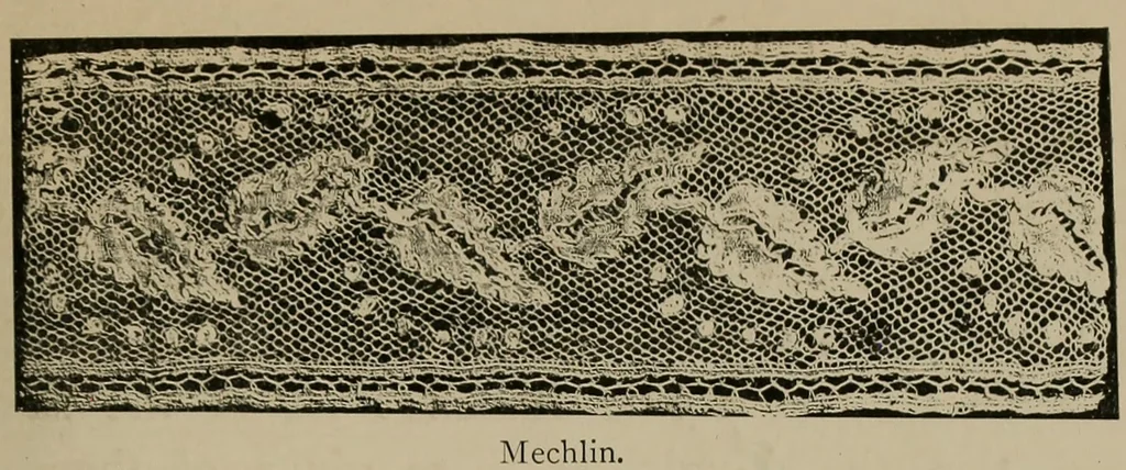 An illustration from Point and pillow lace; a short account of various kinds ancient and modern, and how to recognize them, 1905, leaf 142
