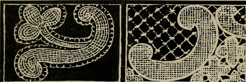 An illustration from Point and pillow lace; a short account of various kinds ancient and modern, and how to recognize them, 1905, leaf 148