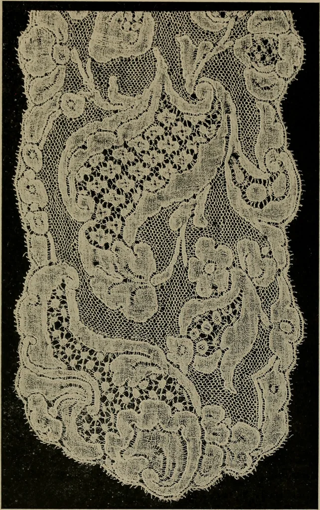 An illustration from Point and pillow lace; a short account of various kinds ancient and modern, and how to recognize them, 1905, leaf 170