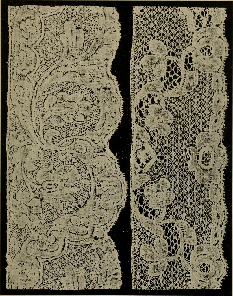 An illustration from Point and pillow lace; a short account of various kinds ancient and modern, and how to recognize them, 1905, leaf 176