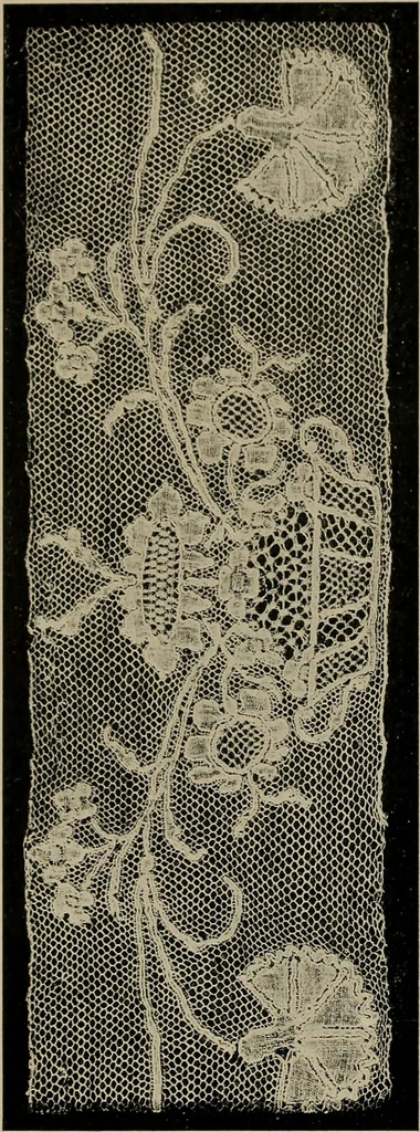 An illustration from Point and pillow lace; a short account of various kinds ancient and modern, and how to recognize them, 1905, leaf 180