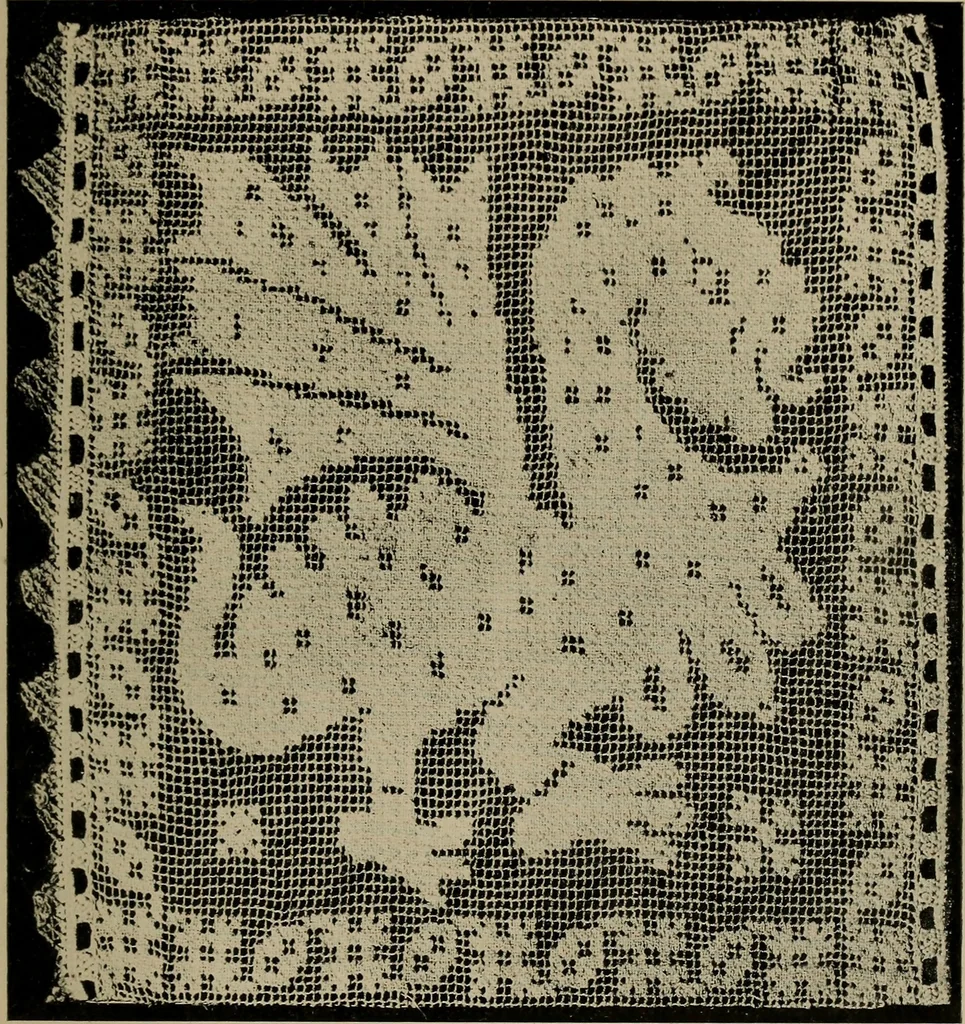 An illustration from Point and pillow lace; a short account of various kinds ancient and modern, and how to recognize them, 1905, leaf 42