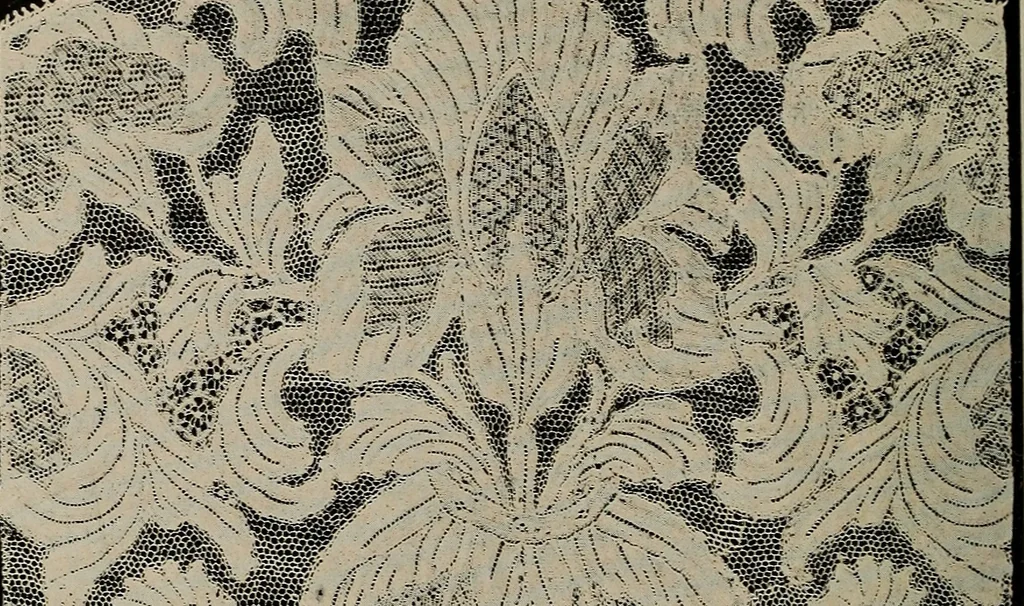 An illustration from Point and pillow lace; a short account of various kinds ancient and modern, and how to recognize them, 1905, leaf 75