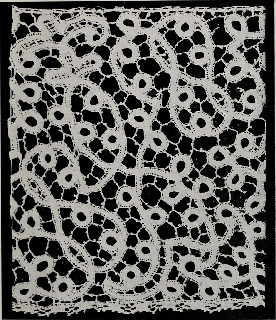 An illustration from Point and pillow lace : a short account of various kinds ancient and modern, and how to recognize them, 1899, leaf 100
