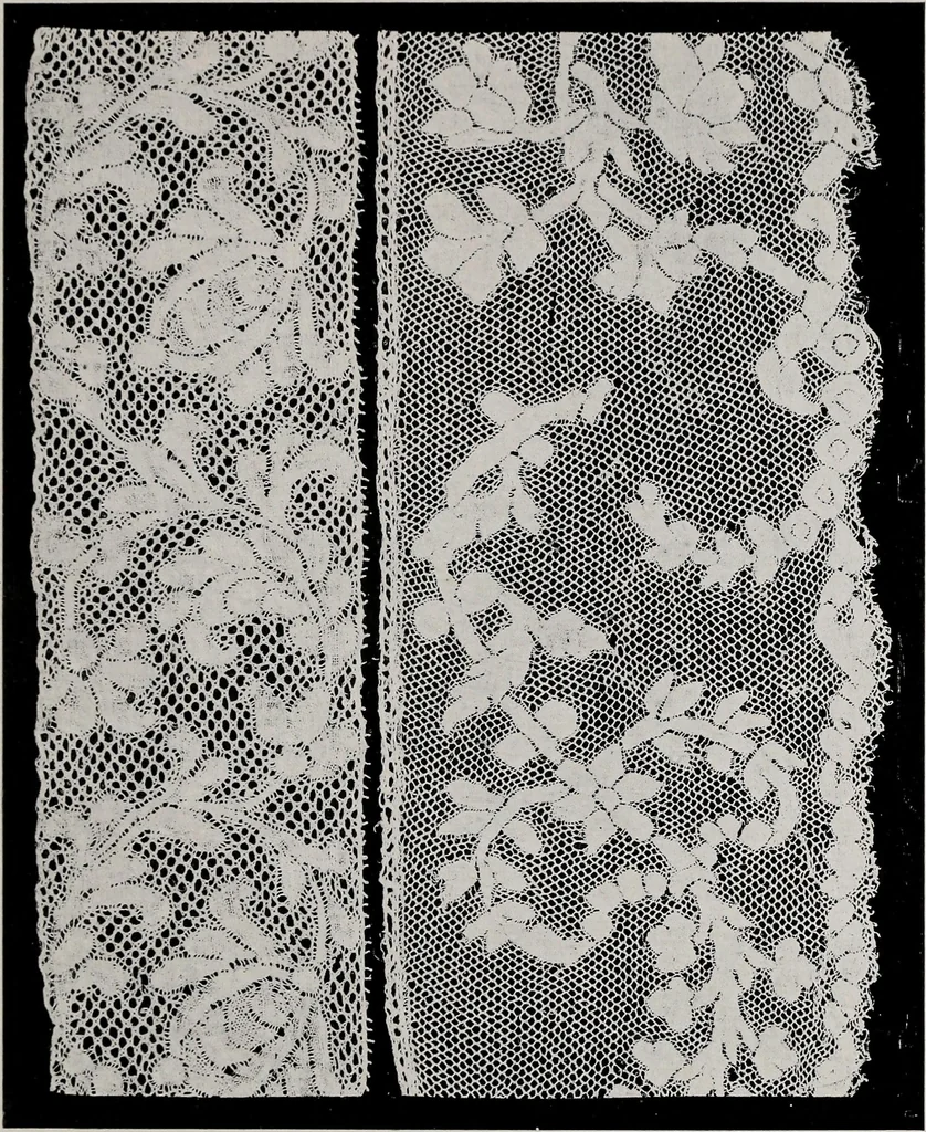 An illustration from Point and pillow lace : a short account of various kinds ancient and modern, and how to recognize them, 1899, leaf 128