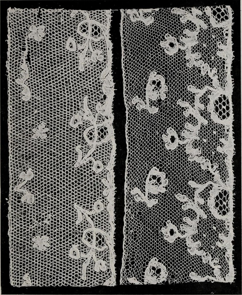 An illustration from Point and pillow lace : a short account of various kinds ancient and modern, and how to recognize them, 1899, leaf 132