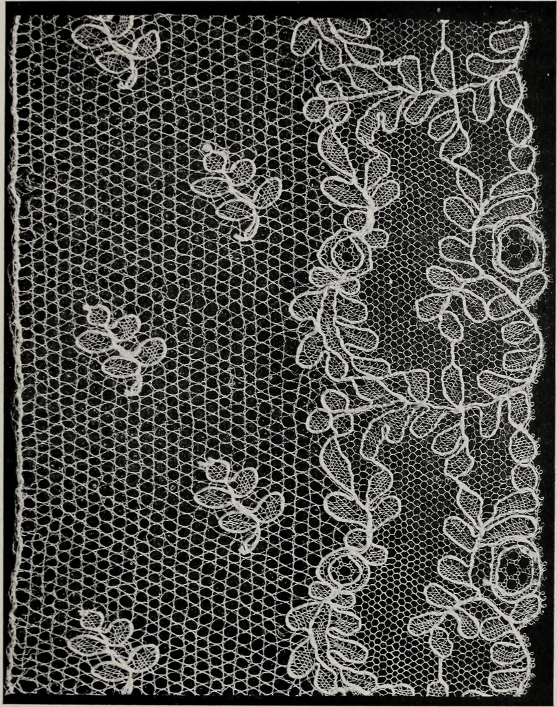 An illustration from Point and pillow lace : a short account of various kinds ancient and modern, and how to recognize them, 1899, leaf 136