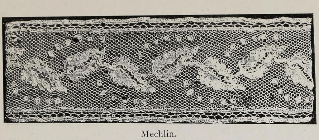 An illustration from Point and pillow lace : a short account of various kinds ancient and modern, and how to recognize them, 1899, leaf 142