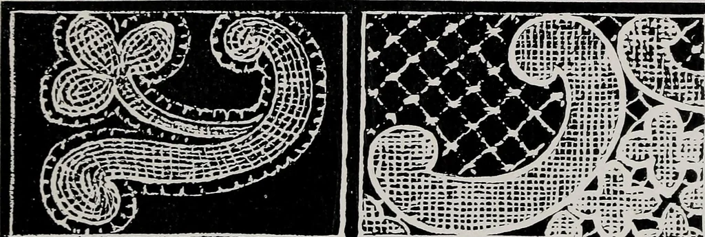 An illustration from Point and pillow lace : a short account of various kinds ancient and modern, and how to recognize them, 1899, leaf 148