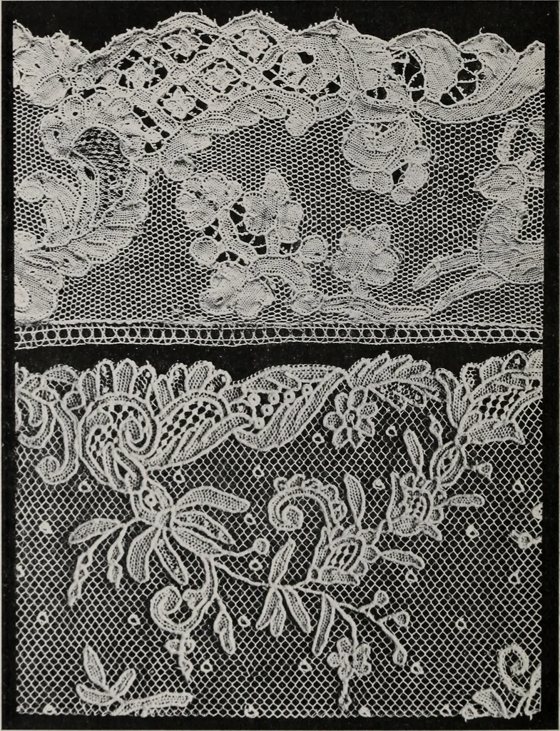 An illustration from Point and pillow lace : a short account of various kinds ancient and modern, and how to recognize them, 1899, leaf 163