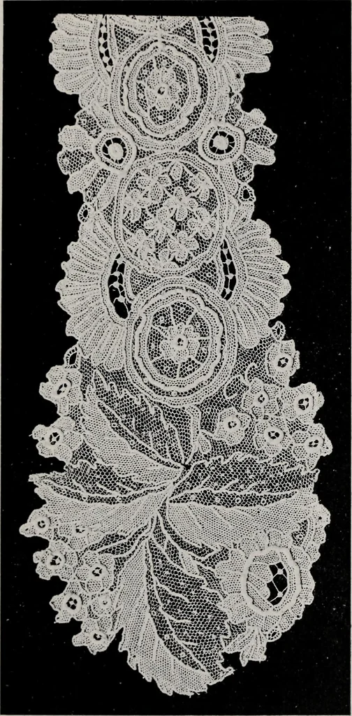 An illustration from Point and pillow lace : a short account of various kinds ancient and modern, and how to recognize them, 1899, leaf 166