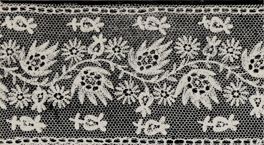 An illustration from Point and pillow lace : a short account of various kinds ancient and modern, and how to recognize them, 1899, leaf 182